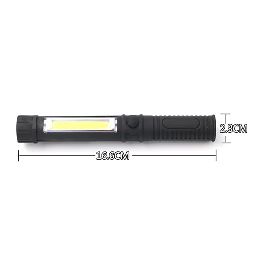 3Pcs LED Magnetic Worklight,Bulk Portable COB Inspection Lamp Trouble Light for Mechanic,BBQ,Car,Camping,Emergency (Black,Batteries NOT Included)
