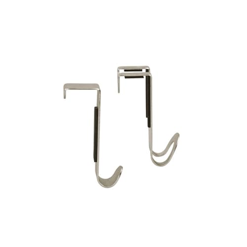 Spectrum Over Cabinet Door Towel Hook - Brushed Nickel, 2 Pack