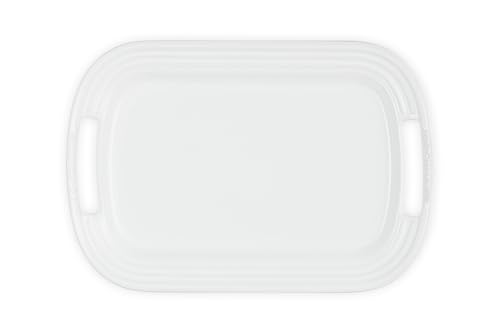 Le Creuset Stoneware Serving Platter, 14 in., White