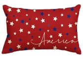 Patriotic 4th of July Throw Pillow Cover - 12x20 Inch Stars Design