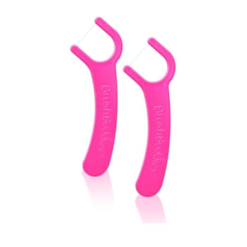 Brush Buddies Barbie Kids Dental Floss Picks, Bubble Gum, 36 Count