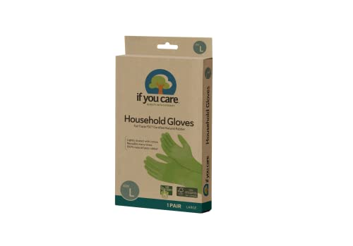 If You Care Large Reusable Latex Gloves for Cleaning & Gardening - Pack of 2
