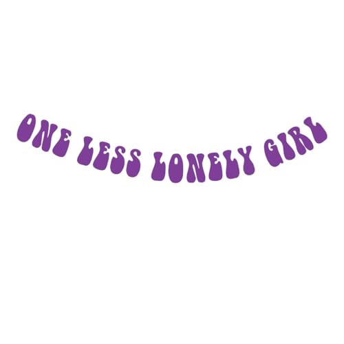 One Less Lonely Girl Party Banner – Retro Purple Pop Star Birthday Decor