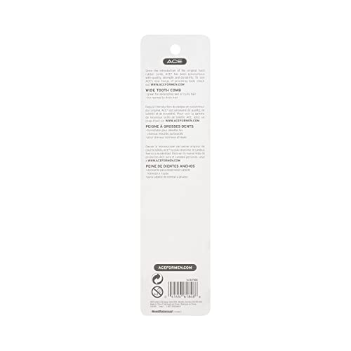 GOODY Ace Dual-Action Hair Comb with Coarse and Regular Teeth Black