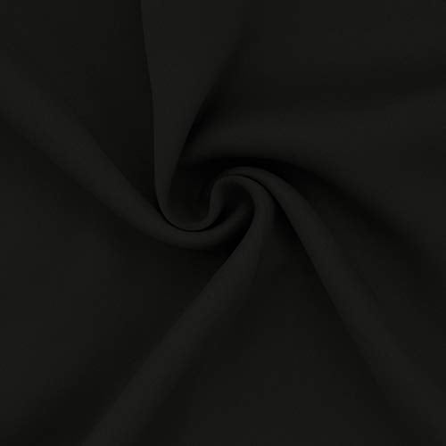 Easy-Going Thermal Blackout Curtains - 2 Panels 52x46 in, Black