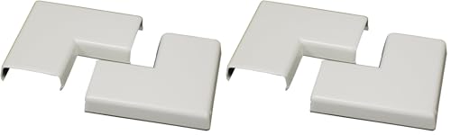 Wiremold Ivory Plastic Flat Elbows - 90° Turn (Pack of 2)