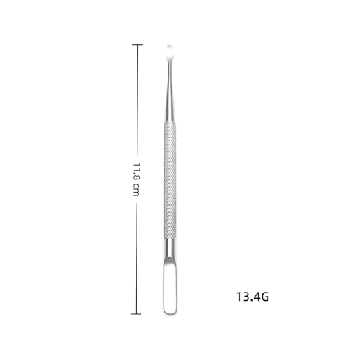Dual Sided Stainless Steel Cuticle Pusher and Spoon Nail Cleaner 2-Pack