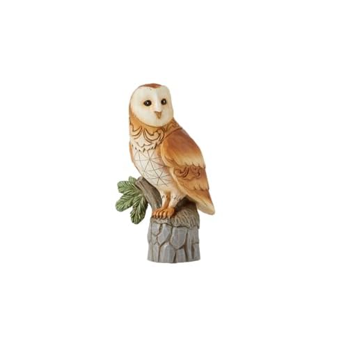 Enesco Jim Shore Heartwood Creek Barn Owl Bird Figurine, 6 Inch, Multicolor