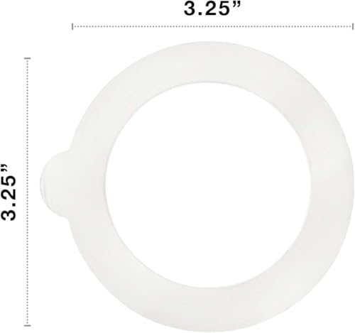 Bormioli Rocco Replacement Rubber Gaskets for Fido Jars, 3.25" Size, 6-Pack