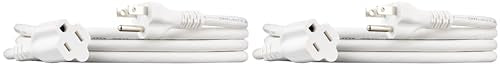 Amazon Basics 6-Foot Indoor Extension Cord - 13 Amps, 2-Pack