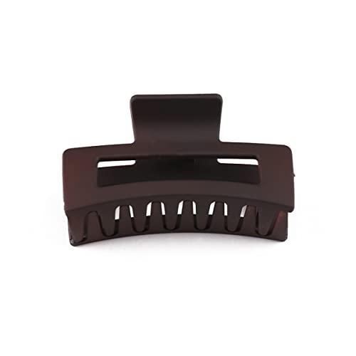 Caiyao Brown Acrylic Hair Claw Clip - Large Non-Slip Matte Jaw Clip for Thick Hair