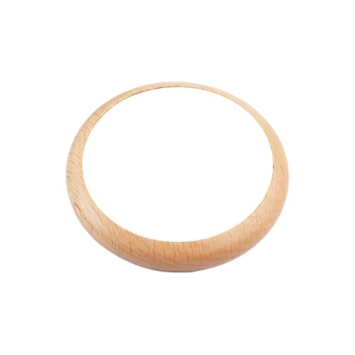Mini Wooden Makeup Mirror Portable Round Cosmetic Compact Mirror for Purse