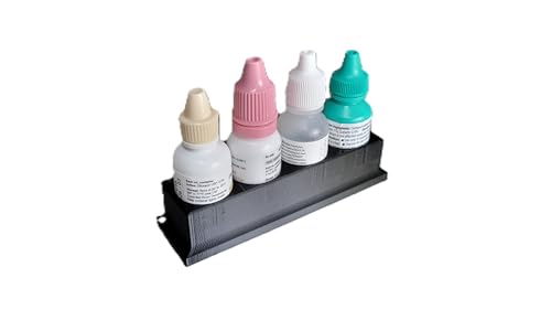 Znet3D Eye Drop Bottle Organizer Tray - 4 Slot Black Storage Rack