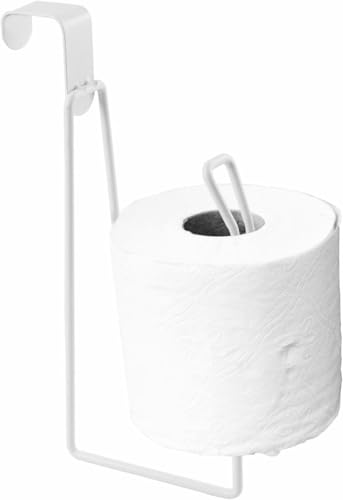 Abvsdu White Over The Tank Toilet Paper Holder Stand Bathroom Storage Dispenser