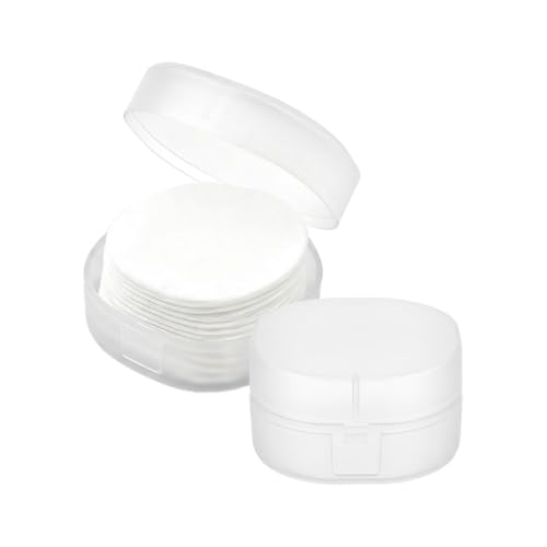 QILUCKY Portable Cotton Pad Holder Set - 2 Pcs Travel Containers for Makeup Remover Pads