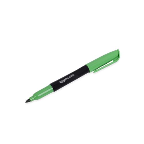 Amazon Basics Fabric Markers Set - 8 Bold Colors for T-Shirts & Bags