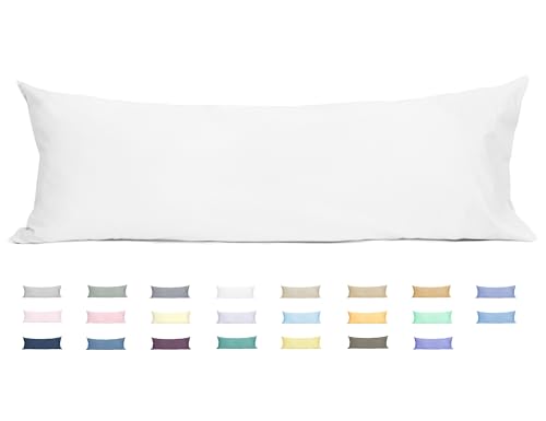 Sunflower Body Pillowcase 20"x54" Bright White Cotton Cover