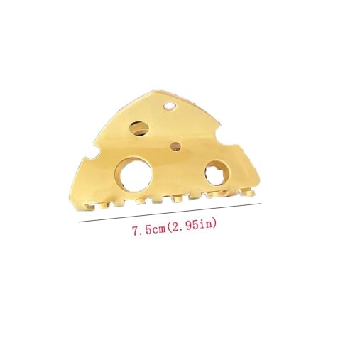 Cute Cheese Acetate Hair Claw Clip Yellow Hollow Shark Hair Clip