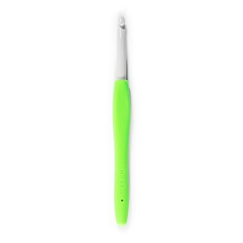 Clover Amour Crochet Hook 6.5mm (Size K) - Ergonomic Easy Grip Handle
