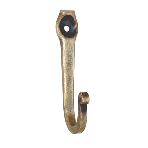 Living Ideas Hand Forged Iron Wall Hook - Rustic Farmhouse Coat & Towel Rack