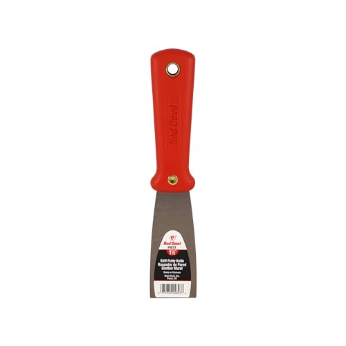 Red Devil 1-1/2" Stiff Putty Knife with High Carbon Steel Blade