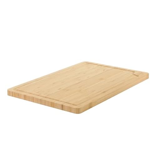 Gibson Home Forestview 18" x 12" Bamboo Cutting Board ? Durable Large Kitchen Wooden Chopping Carving Board with Juice Groove, Oil Finished