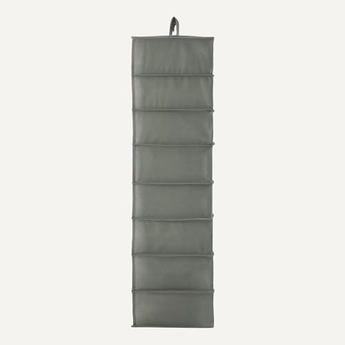 Amazon Basics 8-Tier Hanging Shoe Organizer - Space-Saving Storage, Dark Grey