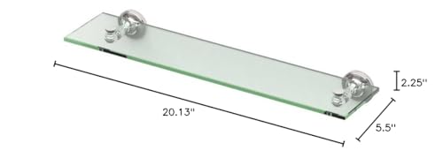 Gatco 4126 Tavern Glass Shelf, Polished Nickel