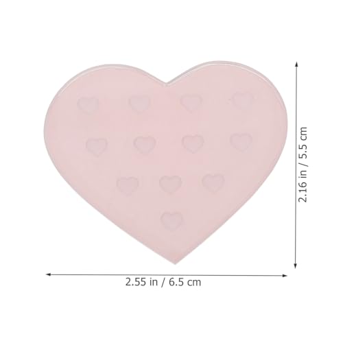 Beaupretty Heart Shape Glass Eyelash Extension Glue Holder - Pink