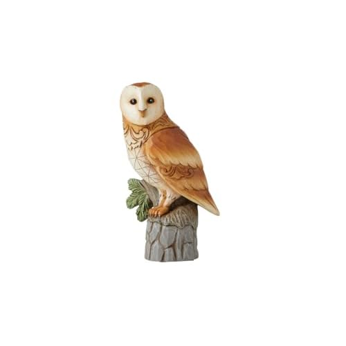 Enesco Jim Shore Heartwood Creek Barn Owl Bird Figurine, 6 Inch, Multicolor