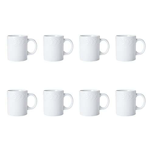 Pfaltzgraff Sylvia 32-Piece White Dinnerware Set, Service for 8, Durable Stoneware Plates, Bowls, and Mugs, Microwave and Dishwasher Safe