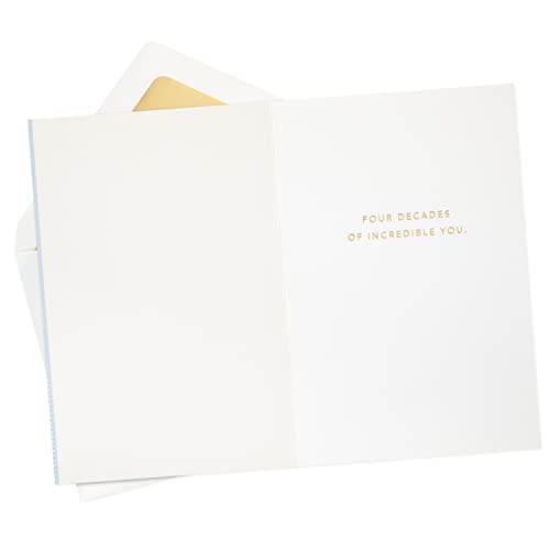 Hallmark 40th Birthday Card - Incredible You Gold Foil Celebration