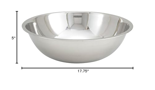 Winco 16 Quart Stainless Steel Mixing Bowl - Commercial Grade & Durable