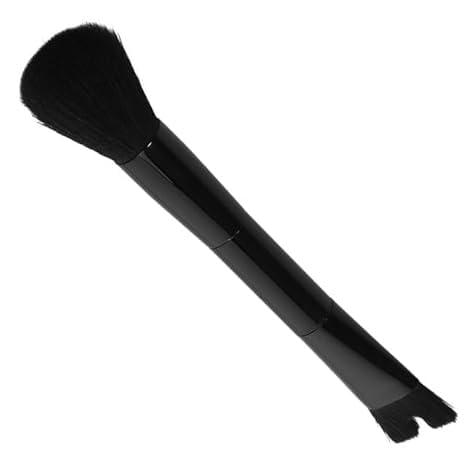 Zhuluck 2-in-1 U-Shaped Nose Contour Makeup Brush, Dual Ended Sculpting Brush, Black, 2 Pack