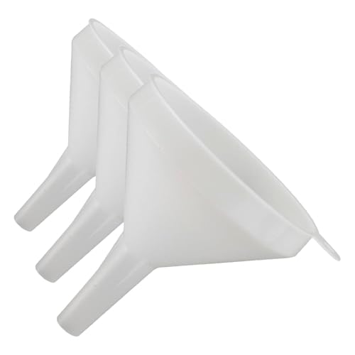 Winco 8oz Plastic Funnel - Durable & Lightweight, Pack of 3