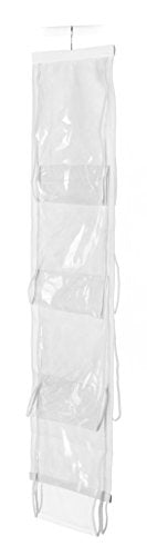Whitmor Hanging Handbag File Organizer - 8-Pocket Clear Closet Storage