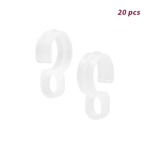 HEVSTIL Windproof Clothesline Hanger Clips - 45mm White, 20-Pack