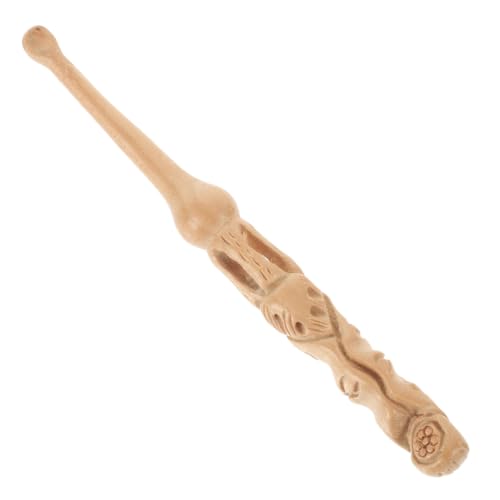 Wooden Ear Scoop Earwax Removal Tool - Carved Peach Wood Ear Pick