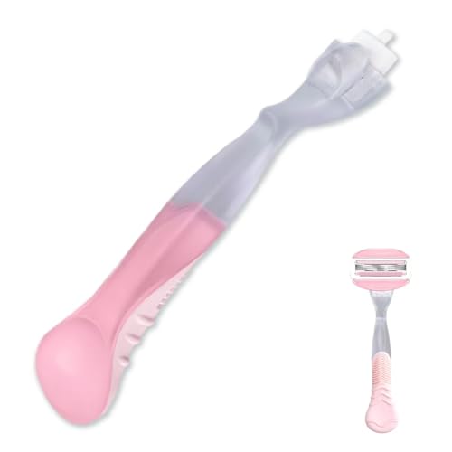 Replacement Razor Handle Compatible with Venus, Pink Non-Slip Ergonomic