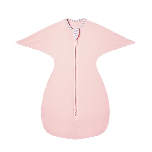 Insular Baby Swaddle Sleep Sack with 2-Way Zipper, 0-3 Month, Pink