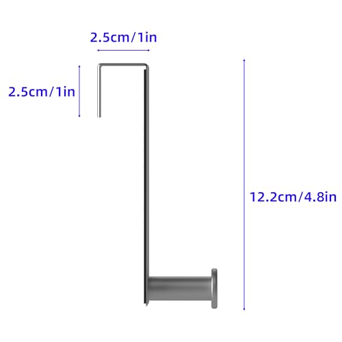 Brushed Stainless Steel Over The Door Cabinet Hooks - 2 Pack