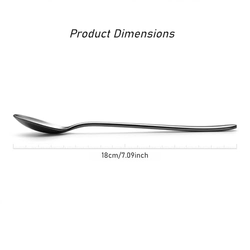 JUNKEBO 4PCS Long Handle Coffee Spoons - 7.1" Stainless Steel Set