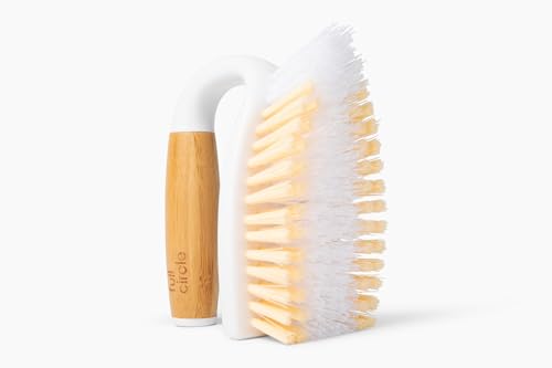 Full Circle Tough Stuff Scrub Brush for Tile & Grout - White