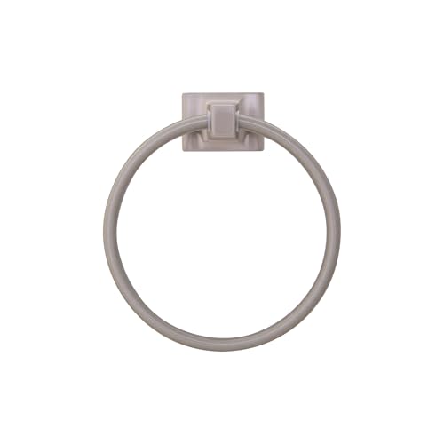 Design House Millbridge Towel Ring, Satin Nickel, 6-Inch Bathroom Holder