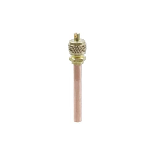 Dnyta 10 Pcs 1/4" Access Valve Set - 2.64" Length, Brass for HVAC