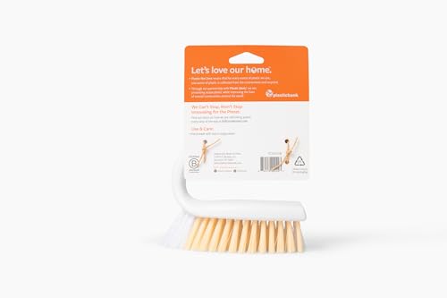 Full Circle Tough Stuff Scrub Brush for Tile & Grout - White