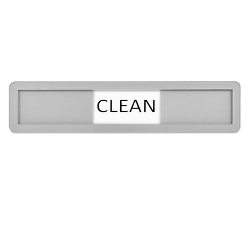 Kichwit Dishwasher Magnet Sign - Clean Dirty Running Indicator, Silver/Gray