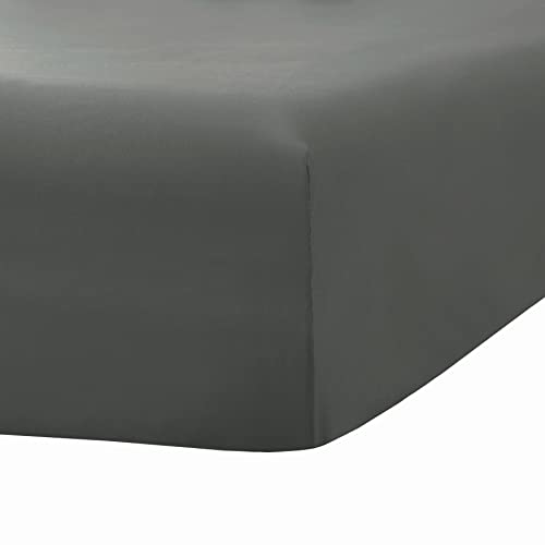 Ghooss Full Size Fitted Sheet - Dark Gray, Soft & Stain Resistant