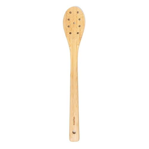 Norpro 12-Inch Bamboo Spoon with Holes - Eco-Friendly Cooking Utensil