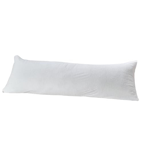Kingnex Waterproof Bamboo Body Pillow Protector - Feather Proof - 21x55